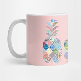 Mandala Pineapple Doodle Pattern in Pastel Colours Mug